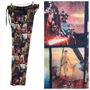 Star Wars Chewbacca Scenes Flannel Sleep Lounge Pant Pajama Bottoms Men's Large